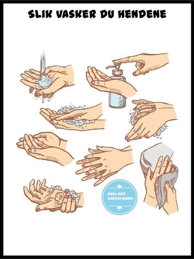 Vaskeplakat til toalettet - Plakatbar.no