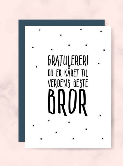 Verdens beste Bror kort - Plakatbar.no