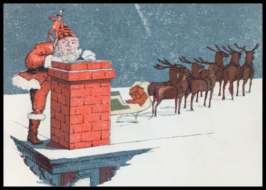 Vintage jul - Gammeldags juleplakat
