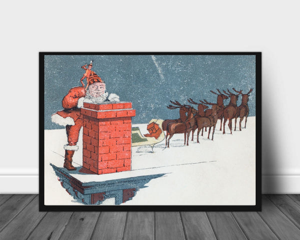 Vintage christmas - Gammeldags juleplakat - Plakatbar.no