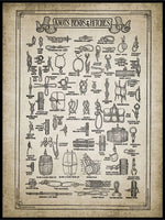 Vintage - Plakat med gamle knuter - Plakatbar.no