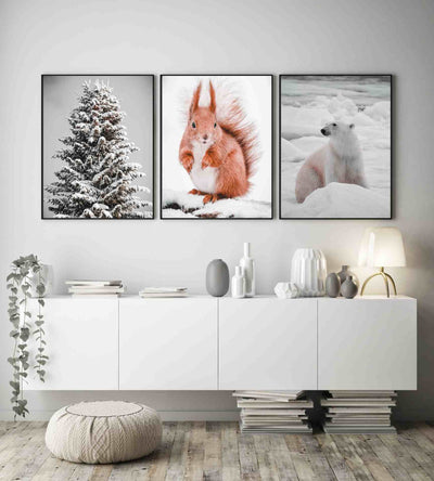 Vinterplakat av grantre - Plakatbar.no