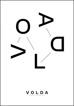 Volda i Møre og Romsdal - Eksklusiv og tidløs plakat - Plakatbar.no