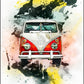 VW T2 Hippiebussen 1967 - Fargerik og nostalgisk plakat - Plakatbar.no