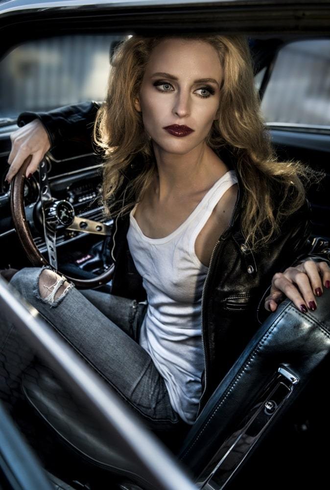 Waiting to reverse my 69 Ford Mustang - Poster - Plakatbar.no