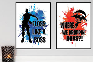 Where We Droppin Boys - Red Splash Poster - Plakatbar.no