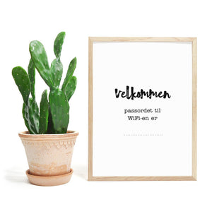 WIFI passord Plakat - Plakatbar.no