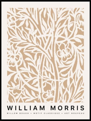 William Morris - beige flowers poster - Plakatbar.no