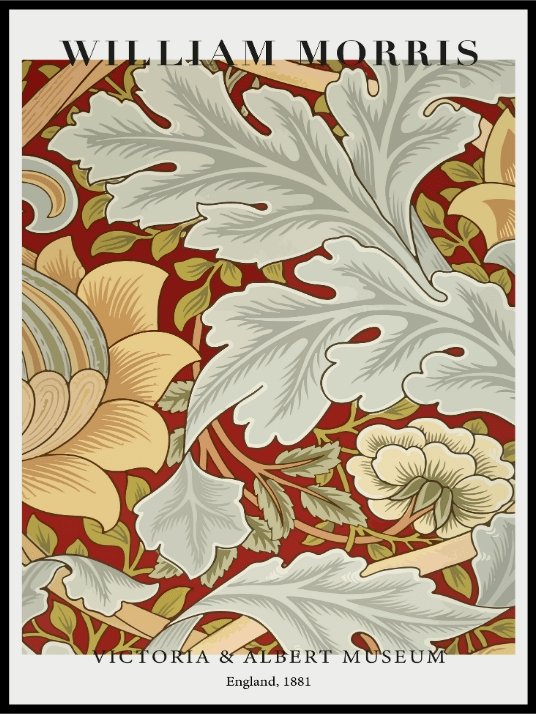 William Morris - Floral motif poster