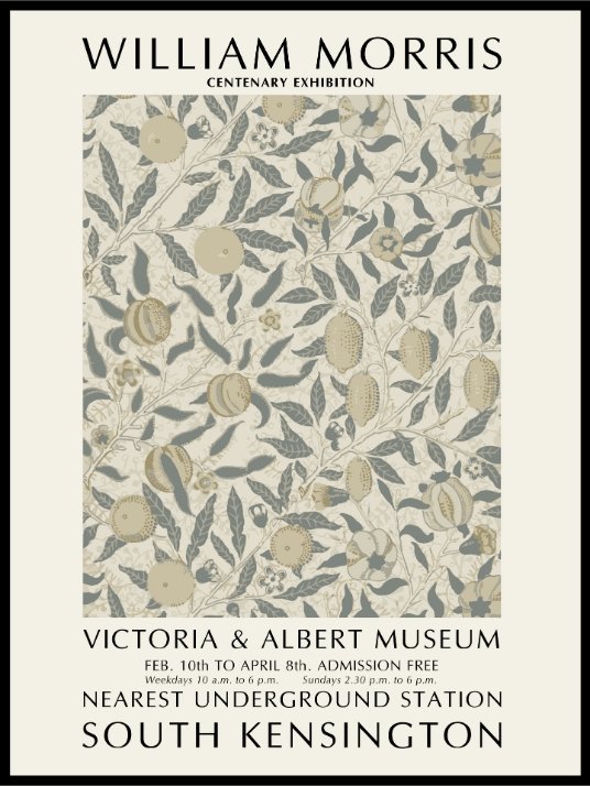 William Morris Exhibition Poster - Plakatbar.no