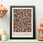William Morris - orange and black flowers poster - Plakatbar.no
