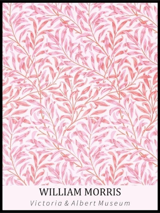 William Morris - pink flowers poster - Plakatbar.no