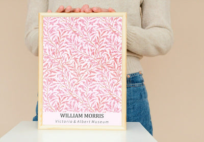 William Morris - pink flowers poster - Plakatbar.no