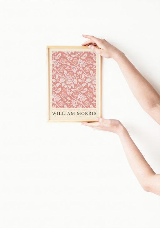 William Morris - red flowers poster - Plakatbar.no