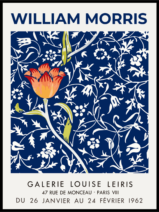William Morris Vintage Exhibition Poster