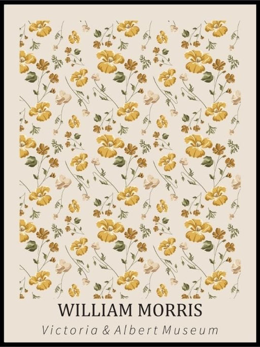 William Morris - yellow flowers poster - Plakatbar.no