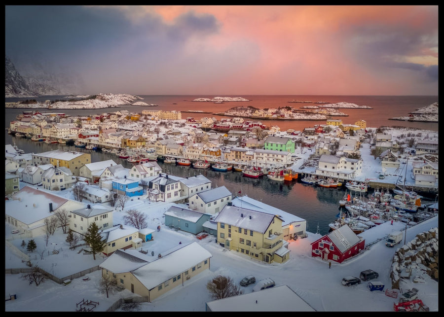 Vinter i Henningsvær plakat