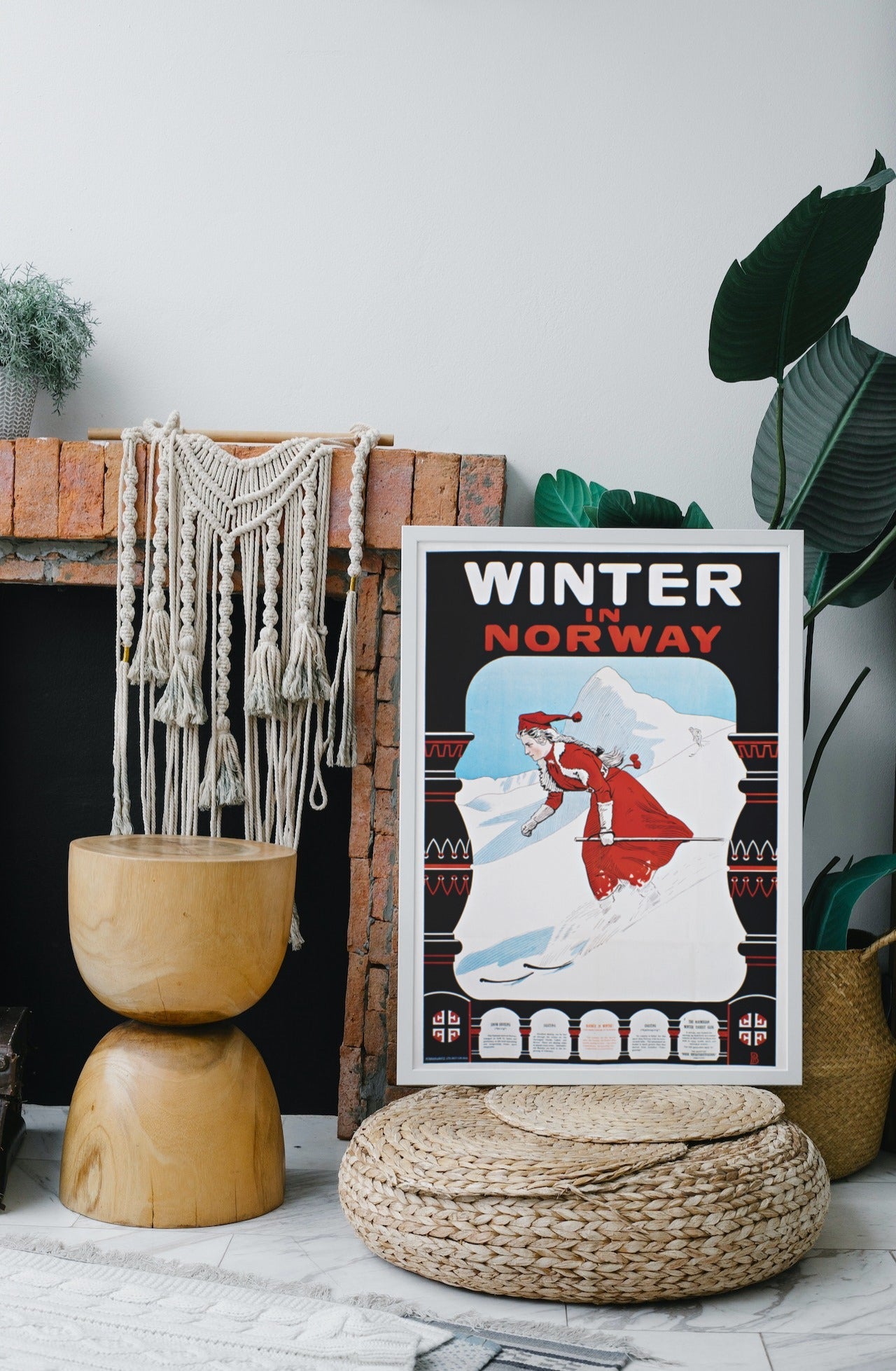 Winter in Norway - Vintage skiplakat - Plakatbar.no