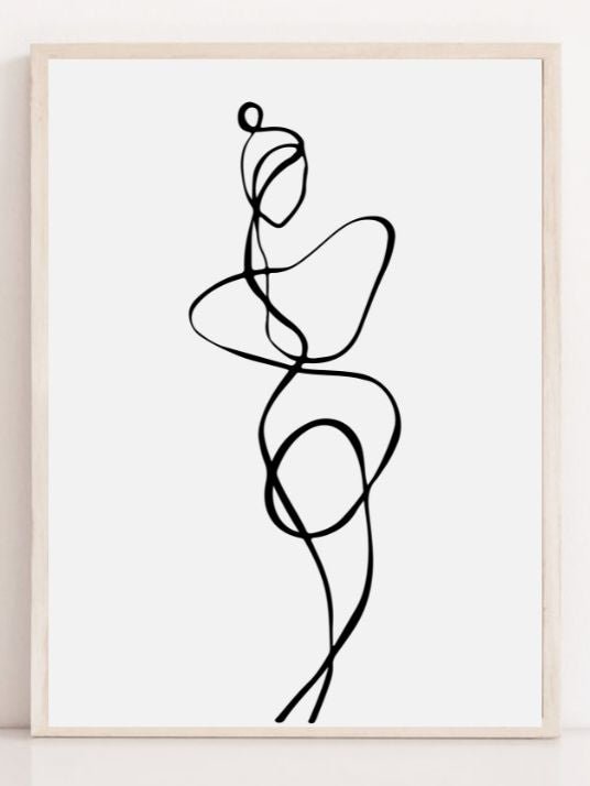Woman Line Art poster 01 - Plakatbar.no