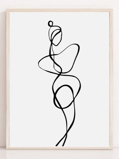 Woman Line Art poster 01 - Plakatbar.no