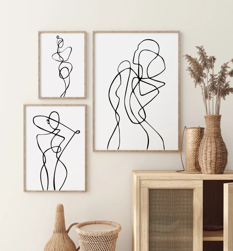 Woman Line Art poster 01 - Plakatbar.no