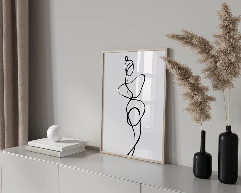 Woman Line Art poster 01 - Plakatbar.no