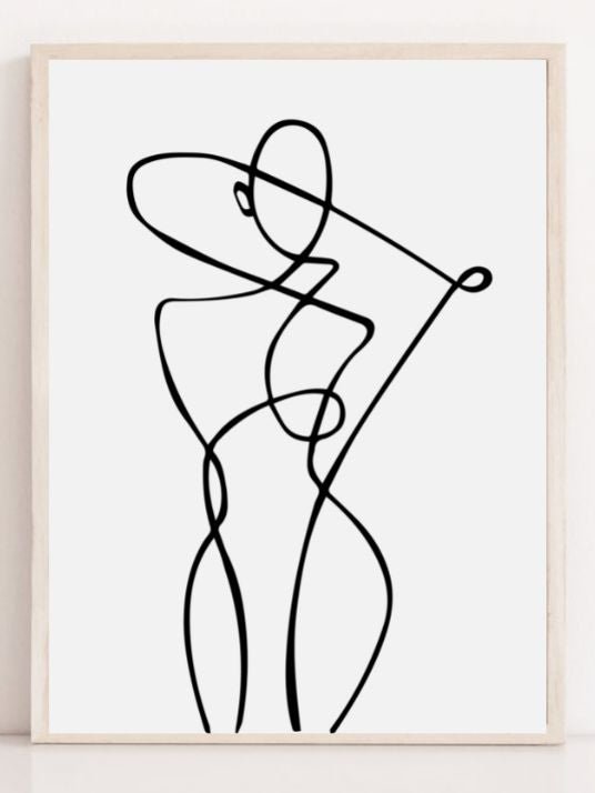 Woman Line Art poster 03