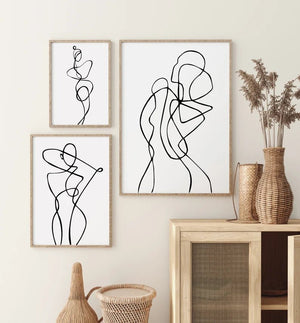 Woman Line Art poster 03 - Plakatbar.no