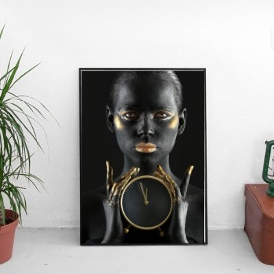 Woman with clock - Poster - Plakatbar.no