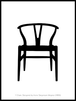 Y Chair - Stol designet av Hans J. Wegner poster - Plakatbar.no