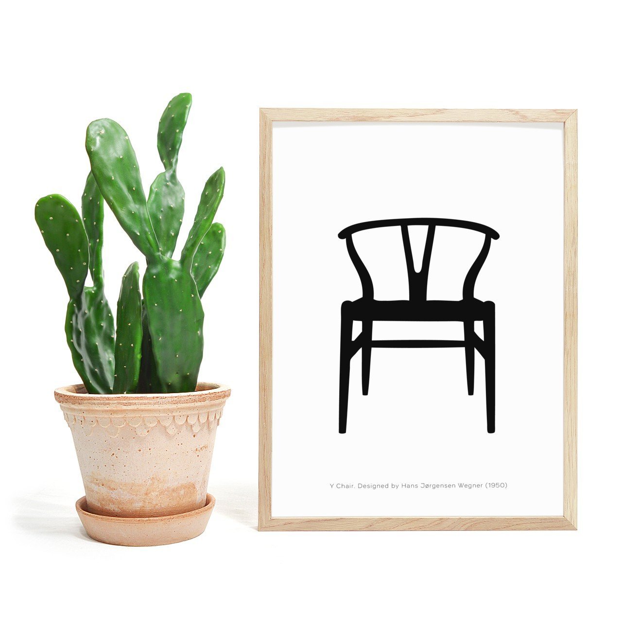 Stol Poster Y Chair - Stol designet av Hans J. Wegner poster – Plakatbar.no