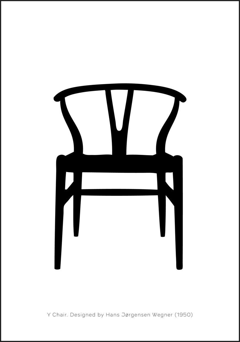 Y Chair - Stol designet av Hans J. Wegner poster - Plakatbar.no