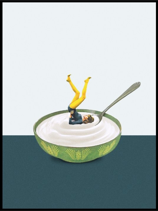Yoga In My Yoghurt plakat eller lærred