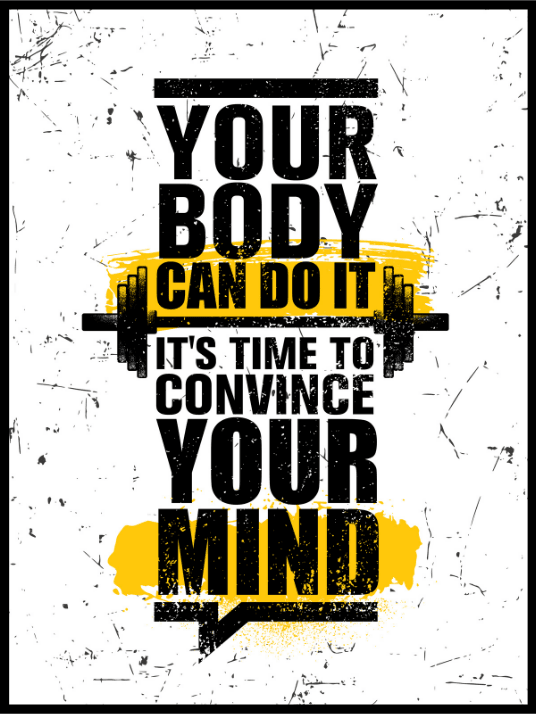 Your Body Can Do It - Gymplakat - Plakatbar.no